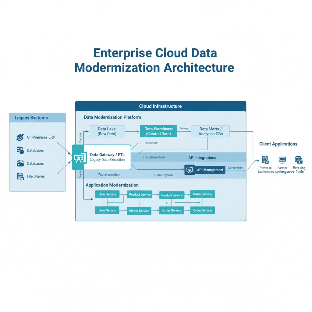 Data & IT Modernization Architecture — Legacy to Cloud
